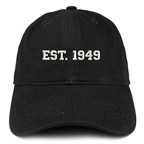 Trendy Apparel Shop EST 1949 Embroidered - 72nd Birthday Gift Soft Cotton Baseball Cap