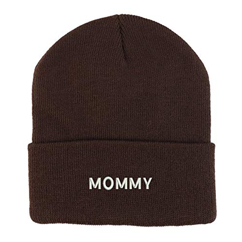 Trendy Apparel Shop Mommy Embroidered Winter Long Cuff Beanie