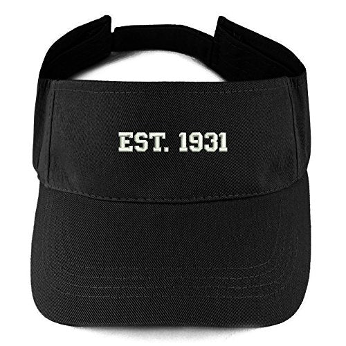 Trendy Apparel Shop EST 1931 Embroidered - 90th Birthday Gift Summer Adjustable Visor