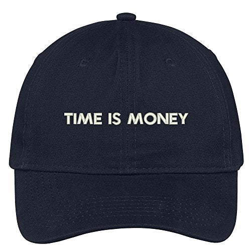 Trendy Apparel Shop Time is Money Embroidered Soft Low Profile Adjustable Cotton Cap