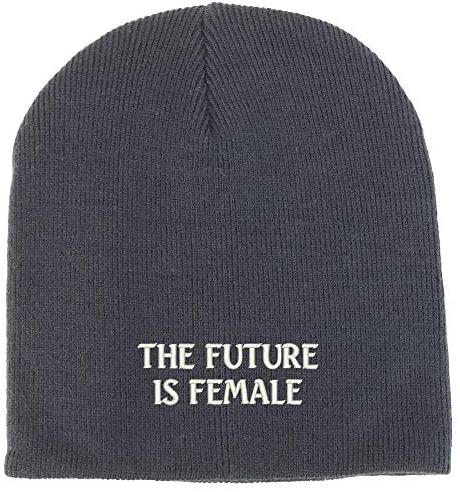 Trendy Apparel Shop The Future is Female Acrylic Winter Knit Skull Short Beanie