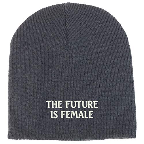 Trendy Apparel Shop The Future is Female Acrylic Winter Knit Skull Short Beanie