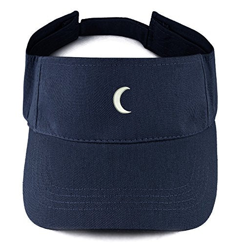 Trendy Apparel Shop Crescent Moon Embroidered Summer Adjustable Visor
