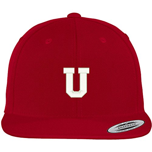 Trendy Apparel Shop Letter U Collegiate Varsity Font Initial Embroidered Baseball Cap