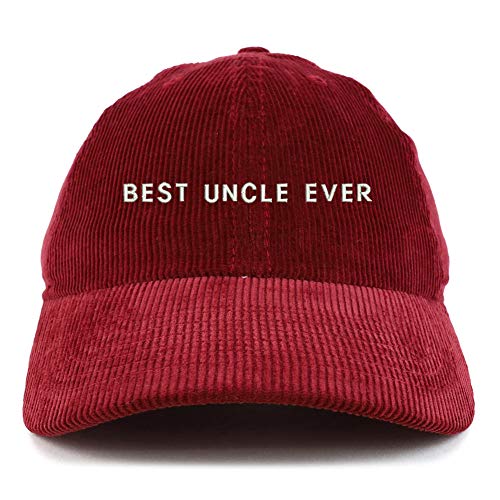 Trendy Apparel Shop Best Uncle Ever Cotton Corduroy Unstructured Baseball Cap