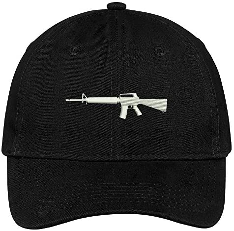 Trendy Apparel Shop Assault Weapon Embroidered Low Profile Soft Cotton Brushed Cap