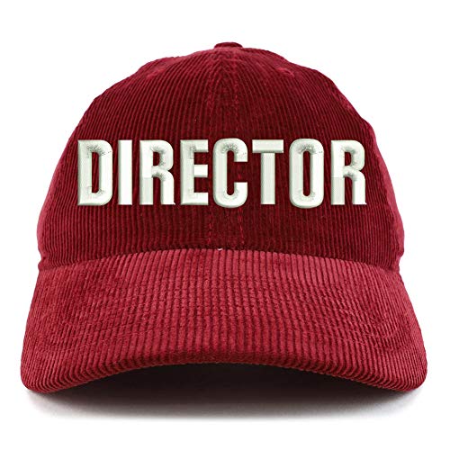 Trendy Apparel Shop Director Embroidered Corduroy Unstructured Baseball Cap