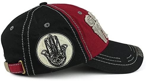 Trendy Apparel Shop Good Vibes 3D Letter Embroidered Two Tone Unstructured Baseball Cap