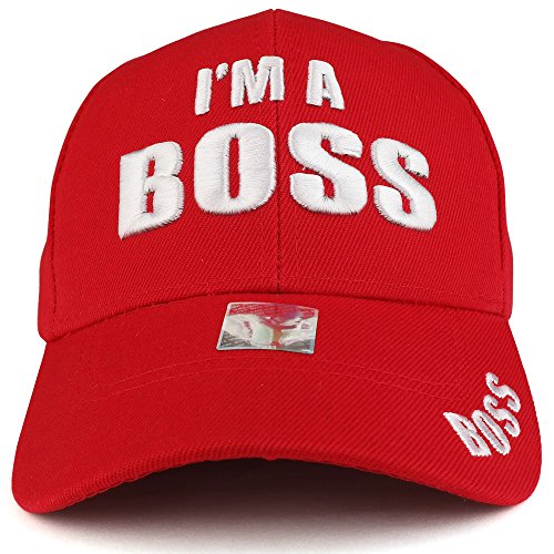 Trendy Apparel Shop I'm A Boss 3D Puff Embroidered Structured Adjustable Baseball Cap