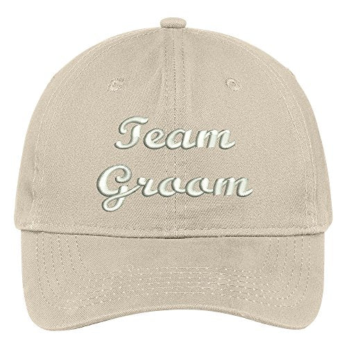 Trendy Apparel Shop Team Groom Wedding Theme Embroidered Soft Crown Cotton Cap