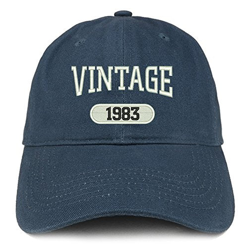 Trendy Apparel Shop Vintage 1983 Embroidered 38th Birthday Relaxed Fitting Cotton Cap