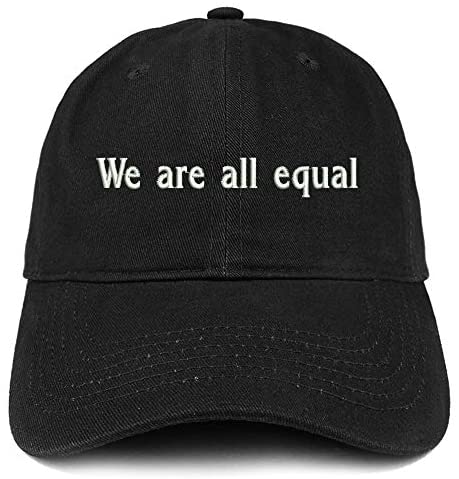 Trendy Apparel Shop We are All Equal Embroidered Soft Crown Cotton Cap