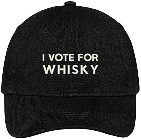 Trendy Apparel Shop Vote for Whisky Embroidered Low Profile Cotton Cap Dad Hat