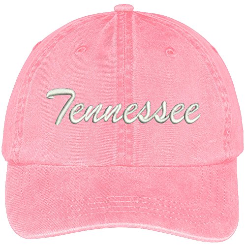 Trendy Apparel Shop Tennessee State Embroidered Low Profile Adjustable Cotton Cap
