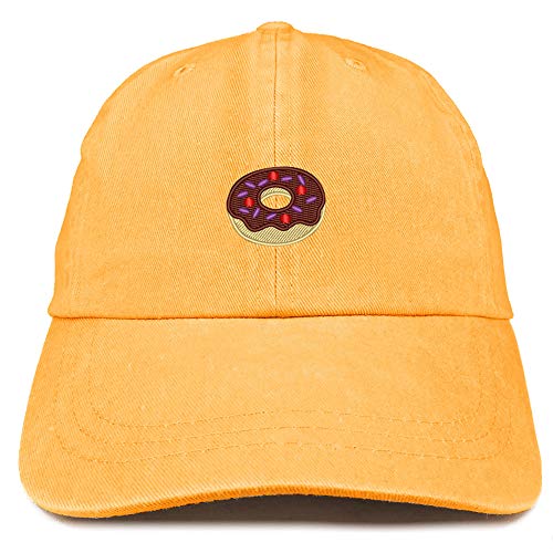 Trendy Apparel Shop Donut Embroidered Washed Cotton Adjustable Cap
