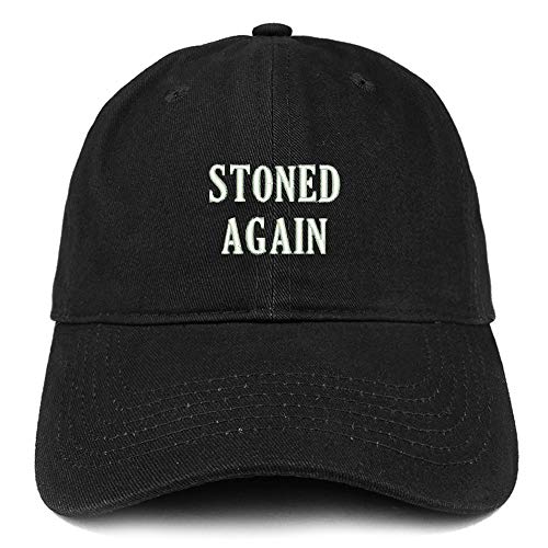 Trendy Apparel Shop Stoned Again Embroidered Soft Crown 100% Brushed Cotton Cap