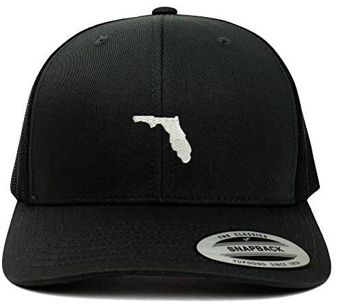 Trendy Apparel Shop Flexfit XXL Florida State Embroidered Retro Trucker Mesh Cap