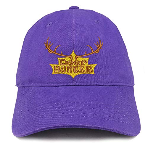 Trendy Apparel Shop Deer Hunter Embroidered Brushed Cotton Cap