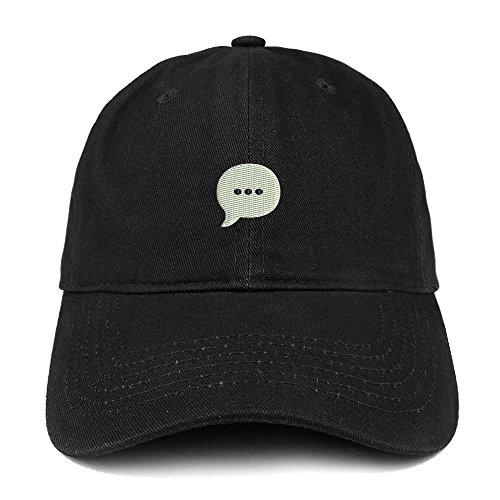 Trendy Apparel Shop Speech Bubble Emoticon Quality Embroidered Low Profile Cotton Dad Hat Cap