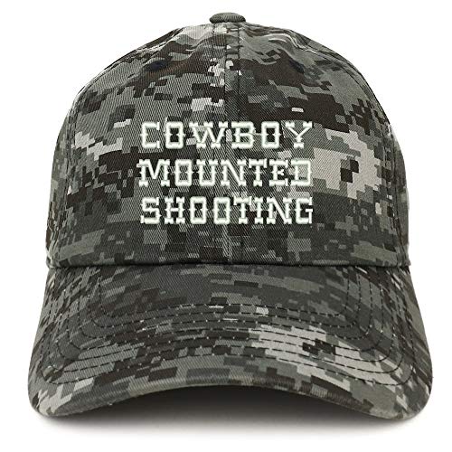 Trendy Apparel Shop Cowboy Mounted Shooting Soft Crown 100% Brushed Cotton Cap