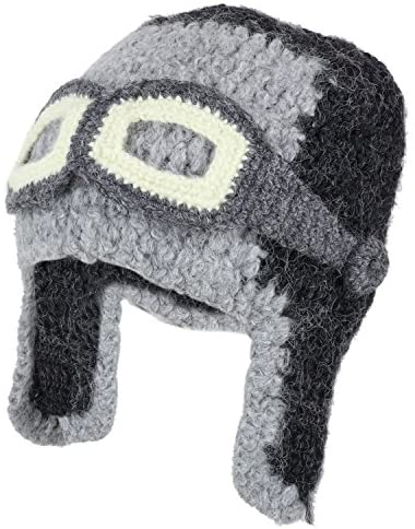 Trendy Apparel Shop Peruvian Handmade Detachable Goggle Aviator Beanie Helmet