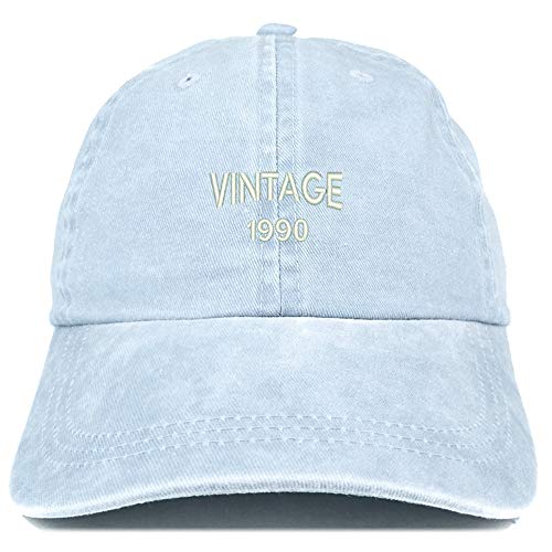 Trendy Apparel Shop Small Vintage 1990 Embroidered 31st Birthday Washed Pigment Dyed Cap