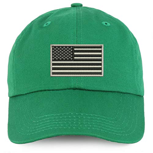 Trendy Apparel Shop Youth Grey American Flag Unstructured Cotton Baseball Cap