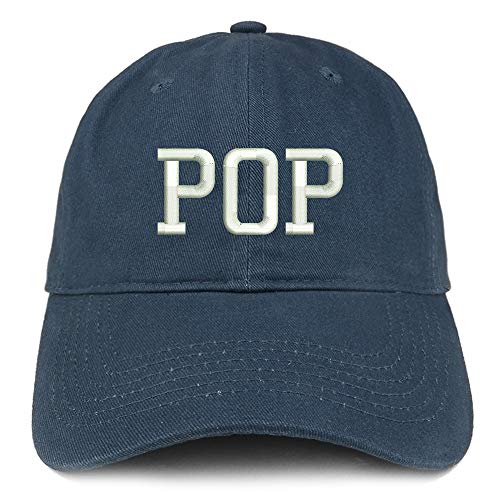 Trendy Apparel Shop POP Embroidered Soft Crown 100% Brushed Cotton Cap