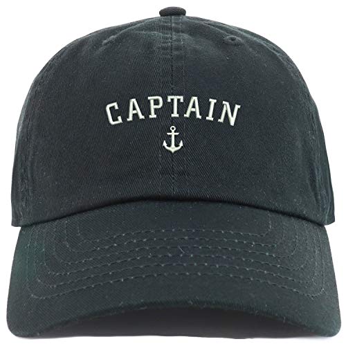 Trendy Apparel Shop Youth Captain Anchor Adjustable Soft Crown Baseball Cap