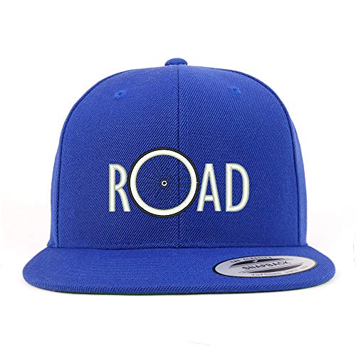Trendy Apparel Shop Bicycle Road Embroidered Flat Bill Snapback Cap