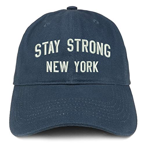 Trendy Apparel Shop Stay Strong New York Embroidered Soft Crown Cotton Cap