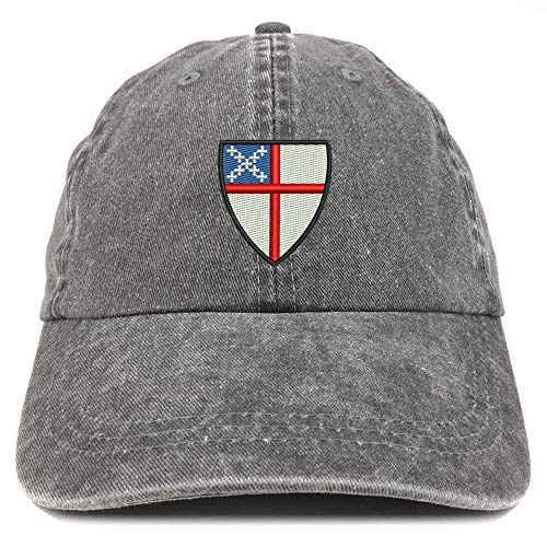 Trendy Apparel Shop Episcopal Shield Embroidered Washed Low Profile Cap