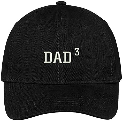Trendy Apparel Shop Dad Of 3 children Embroidered 100% Quality Brushed Cotton Baseball Cap