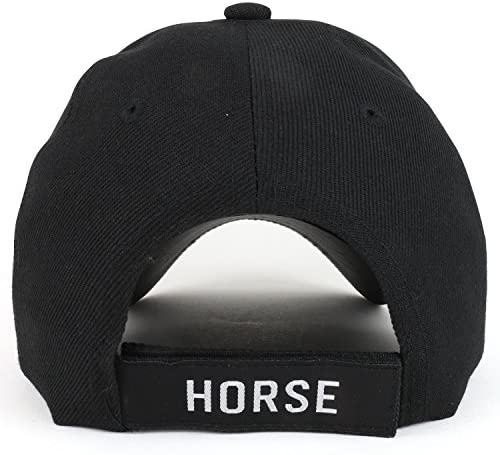 Trendy Apparel Shop Running Horses Embroidered Structured Adjustable Baseball Cap