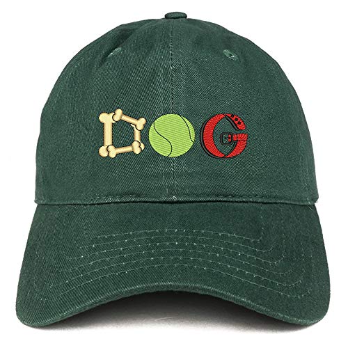 Trendy Apparel Shop Dog Embroidered Brushed Cotton Cap
