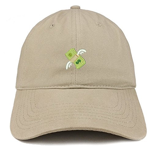 Trendy Apparel Shop Money Emoticon Embroidered Low Profile Brushed Cotton Cap
