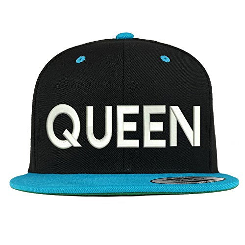 Trendy Apparel Shop Queen Embroidered Premium 2-Tone Flat Bill Snapback Cap