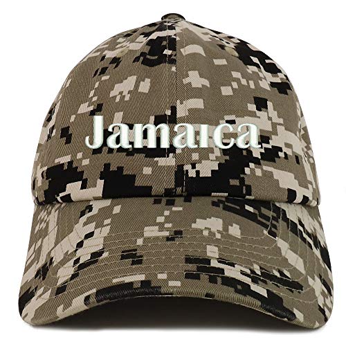 Trendy Apparel Shop Jamaica Embroidered Soft Crown 100% Brushed Cotton Cap