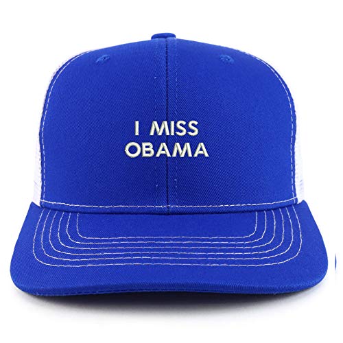 Trendy Apparel Shop I Miss Obama Cotton Two Tone Trucker Baseball Cap
