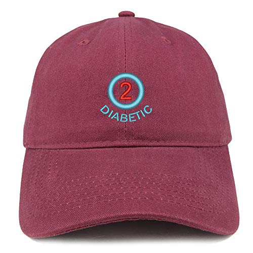Trendy Apparel Shop Type Two Diabetic Embroidered Brushed Cotton Cap