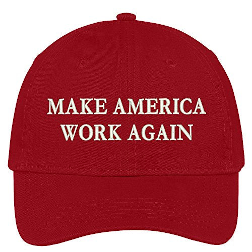 Trendy Apparel Shop Make America Work Again Embroidered Donald Trump New Campaign Cap