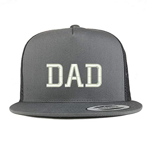 Trendy Apparel Shop Flexfit DAD Capital Embroidered 5 Panel Flatbill Snapback Mesh Cap