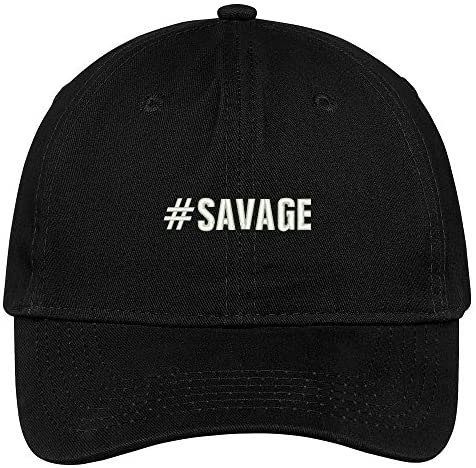 Trendy Apparel Shop Hashtag #Savage Embroidered Dad Hat Adjustable Cotton Baseball Cap