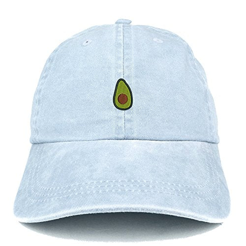 Trendy Apparel Shop Avocado Embroidered Washed Cotton Adjustable Cap