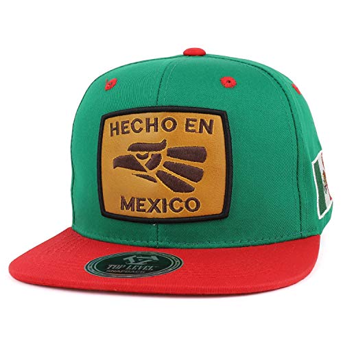 Trendy Apparel Shop Hecho en Mexico Leather Patch Embroidered Flatbill Snapback Cap