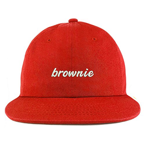 Trendy Apparel Shop Brownie Embroidered Unstructured Flatbill Adjustable Cap
