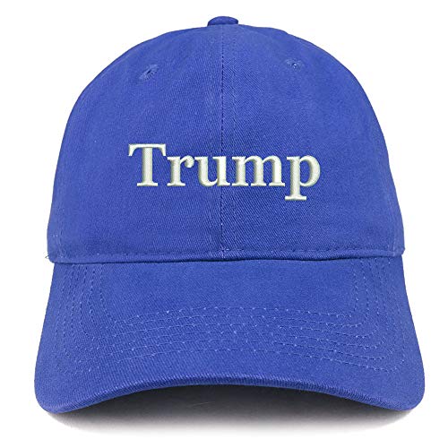 Trendy Apparel Shop Trump Embroidered Soft Crown 100% Brushed Cotton Cap