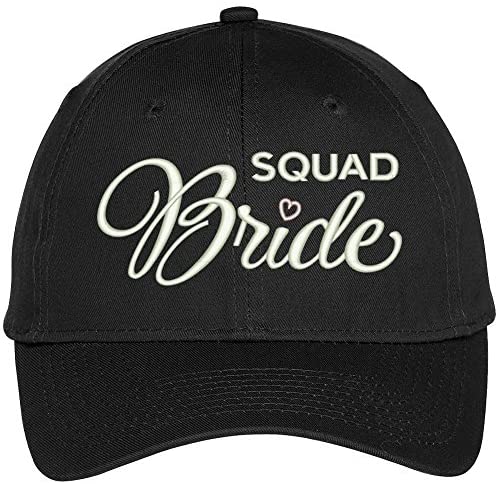 Trendy Apparel Shop Bride Squad Embroidered Adjustable Cotton Baseball Cap