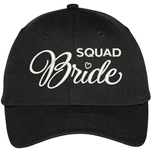 Trendy Apparel Shop Bride Squad Embroidered Adjustable Cotton Baseball Cap