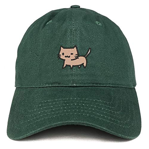 Trendy Apparel Shop Little Kitty Cat Embroidered Unstructured Cotton Dad Hat